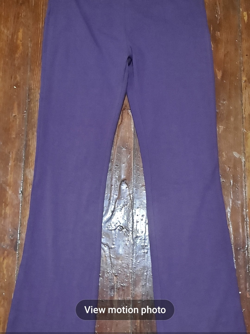 Purple Stretch Bootcut Pants